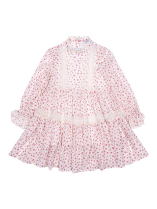 Rosen-Kleid mit Spitzen-Deatils - Rosa/Creme