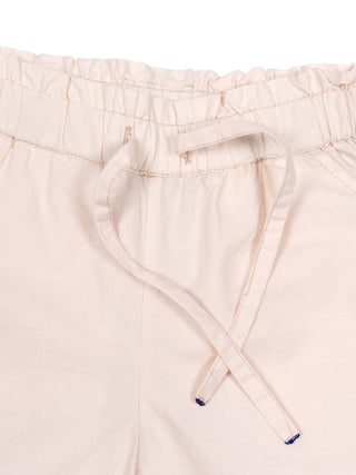 Poodle Hose mit indischem Print - Creme/Blau