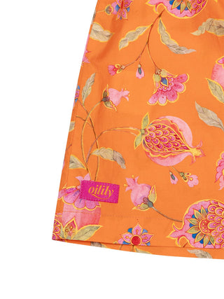 Beso Bluse mit Print - Orange