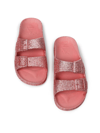 Trancoso Vintage  Glitzersandalen - Rosa