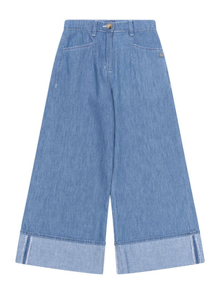 Jeans mit weitem Bein - Blau