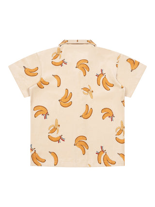 Itty Poloshirt Go Bananas aus Bio-Baumwolle - Beige