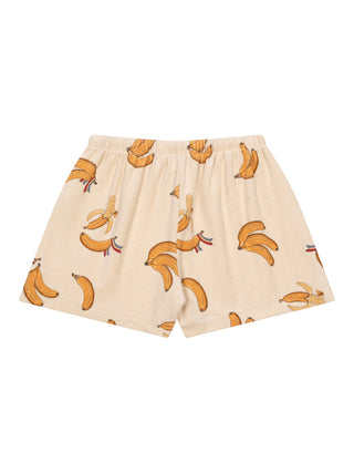 Itty Frottee-Shorts Go Bananas aus Bio-Baumwolle - Beige