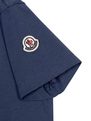 T-Shirt mit Logo-Applikation - Marine