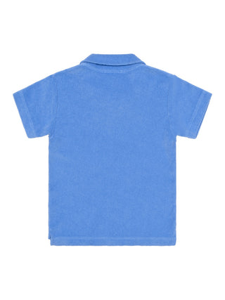Frottee-Shirt mit Logo - Blau