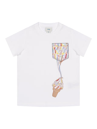 T-Shirt mit Motiv-Print - Weiß