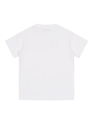 T-Shirt mit gesticktem Logo - Weiß