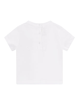 T-Shirt mit Logo-Motiv-Print - Weiß