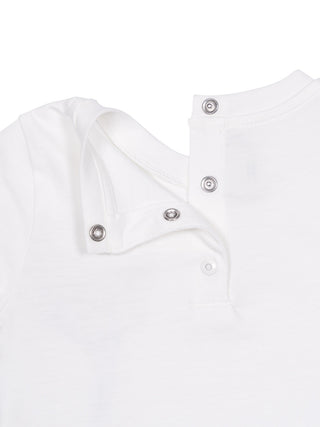 T-Shirt mit Logo-Motiv-Print - Weiß