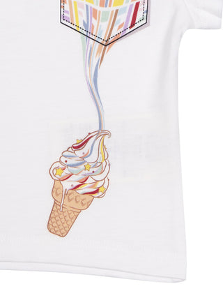 T-Shirt mit Logo-Motiv-Print - Weiß