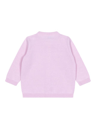 Strickjacke mit Perlmuttknöpfen - Rosa
