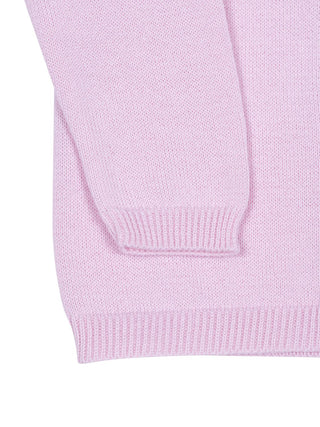 Strickjacke mit Perlmuttknöpfen - Rosa