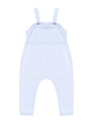 Trägerhose mit Streifen - Hellblau