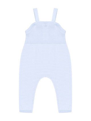 Trägerhose mit Streifen - Hellblau