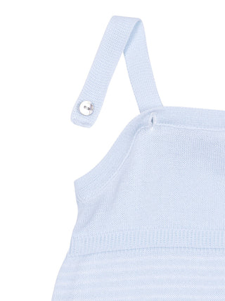 Trägerhose mit Streifen - Hellblau