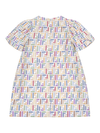 Mehrfarbiges Kleid aus Baumwollpopeline - Multicolor