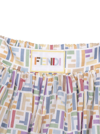 Bermudashorts mit mehrfarbigem FF-Logo - Multicolor