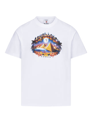 T-Shirt mit Pyramiden-Print