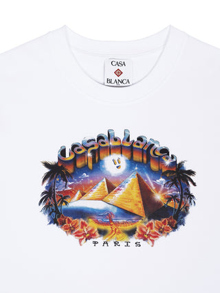 T-Shirt mit Pyramiden-Print