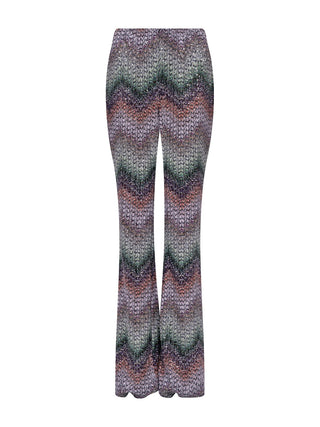 Ausgestellte Hose mit Zickzackmuster