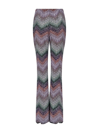 Ausgestellte Hose mit Zickzackmuster