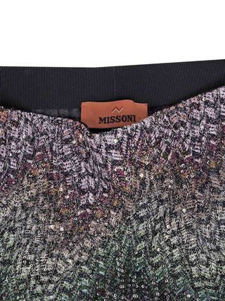 Ausgestellte Hose mit Zickzackmuster