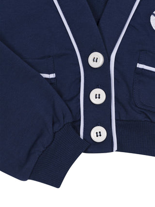 Sweatjacke mit Logo - Marineblau