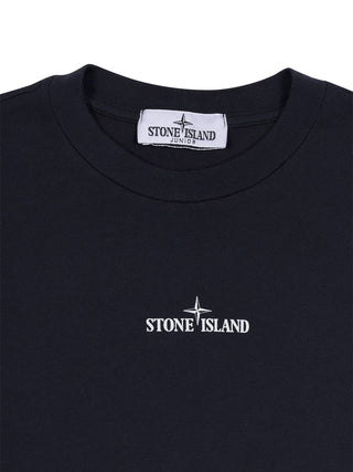 T-Shirt mit Kompass-Logo - Marineblau