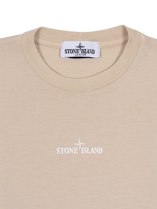 T-Shirt mit Kompass-Logo - Beige