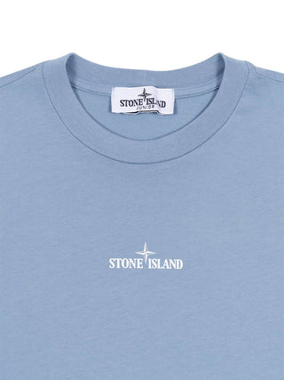 T-Shirt mit Kompass-Logo - Hellblau