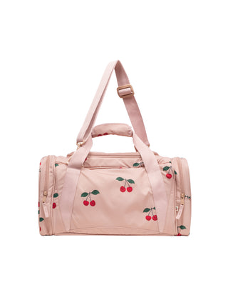 Wochenendtasche mit Kirsch-Motiv - Rosa