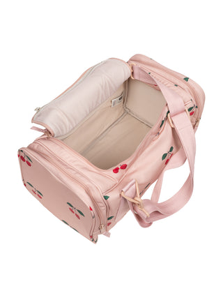 Wochenendtasche mit Kirsch-Motiv - Rosa
