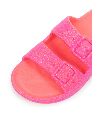 Neon Babies Glitzersandalen - Neon Pink