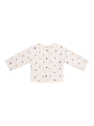 Flores Steppjacke - Weiß gemustert
