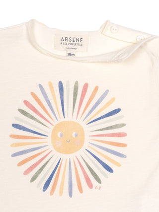 Fleur T-Shirt aus Bio-Baumwolle - Ecru