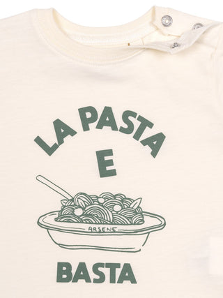 T-Shirt Pasta e Basta aus Bio-Baumwolle - Kaki