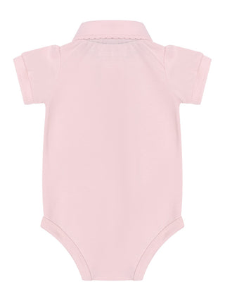 LCG Piqué-Body mit Puffärmeln - Rosa