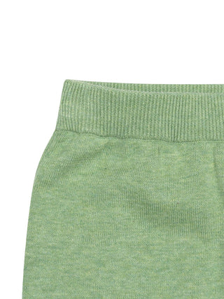 Strick-Shorts aus Bio-Baumwolle - Grün