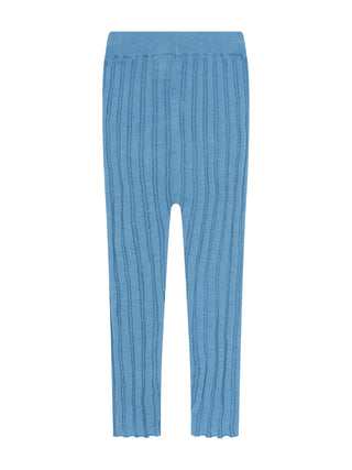 Gerippte Leggings aus Bio-Baumwolle - Sea/Blau