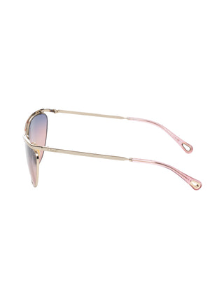 Cat Eye Sonnenbrille mit lila Glas