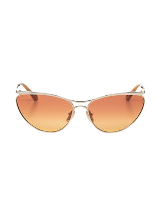 Cat Eye Sonnenbrille mit orangenem Glas