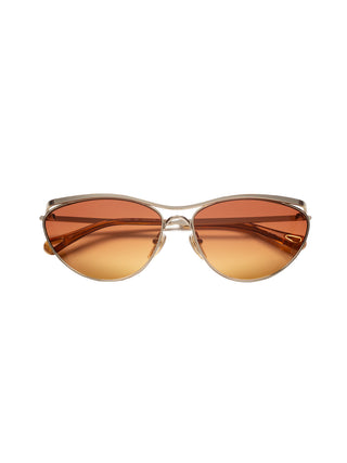 Cat Eye Sonnenbrille mit orangenem Glas