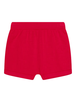 Strick-Shorts aus Bio-Baumwolle - Rot