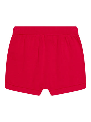 Strick-Shorts aus Bio-Baumwolle - Rot