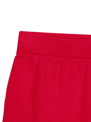 Strick-Shorts aus Bio-Baumwolle - Rot