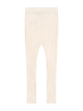 Gerippte Leggings aus Bio-Baumwolle - Ecru