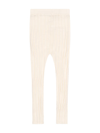 Gerippte Leggings aus Bio-Baumwolle - Ecru