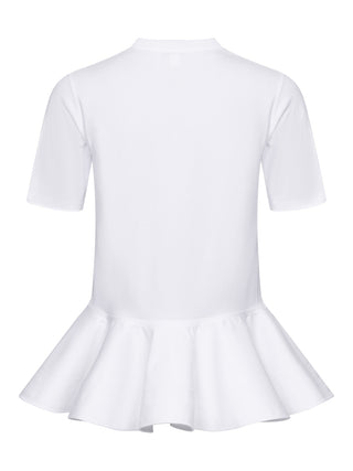 T-Shirt aus Baumwolljersey und Crinoline