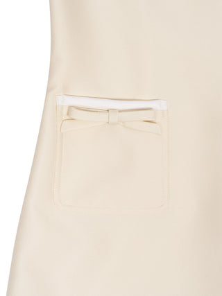 Gelbes Minikleid aus Taft mit Schleife