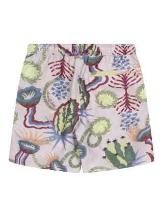 Bedruckte Badeshorts, mittellang - Multicolor